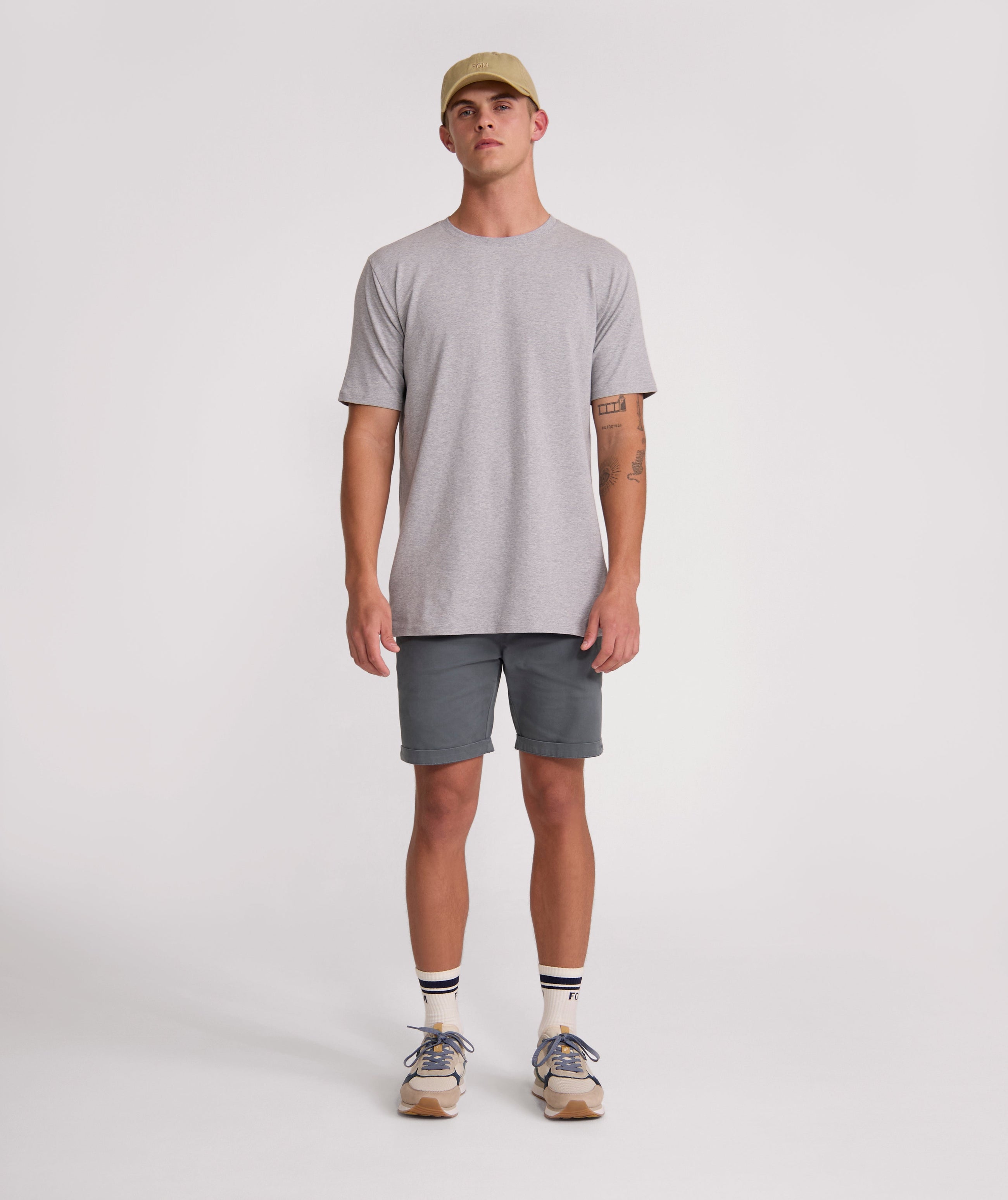 Essential 3-Pack Tees - Ivory / Black / Grey Melange