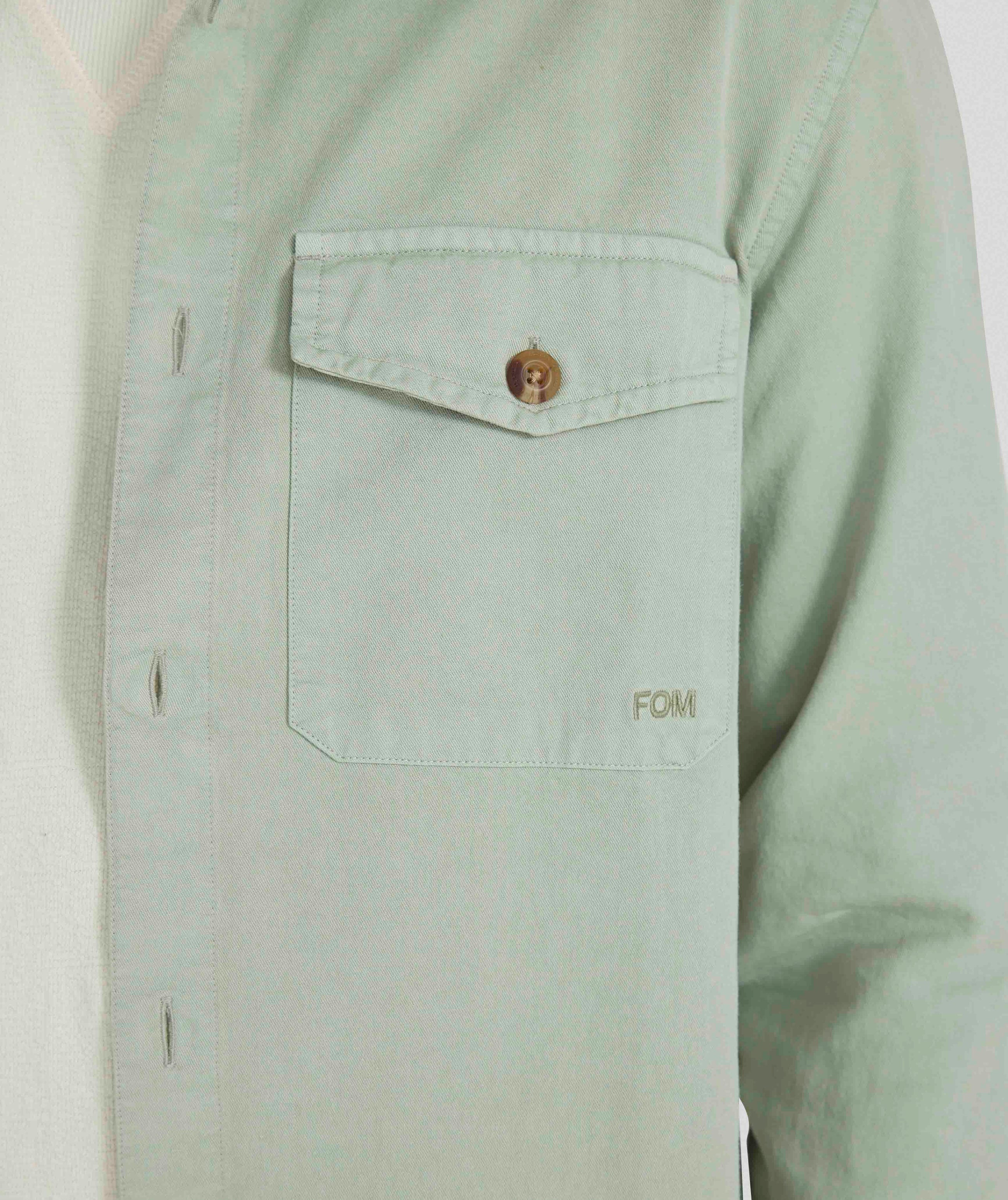 Mens Cotton Twill Shirt - Willow Green