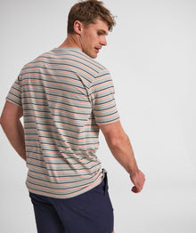 Mens Regular Fit Stripe Tee - x Seafoam Multi