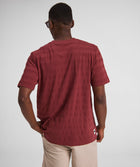Mens Regular Fit Textured T-Shirt - Burgundy