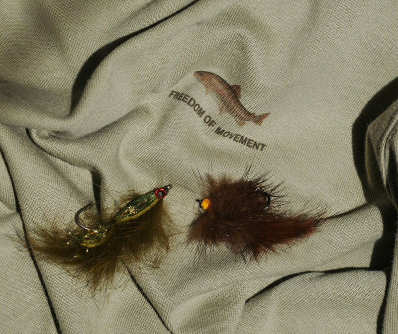 Mens Rainbow Trout Regular Tee - Creek Green