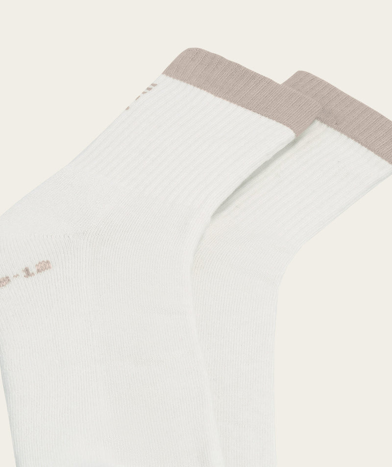 Socks Active - Optic White/ Light Grey FOM (Size 8-12)