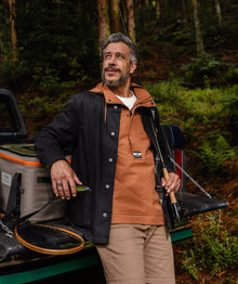 Mens Cotton Blend Anorak - Clay