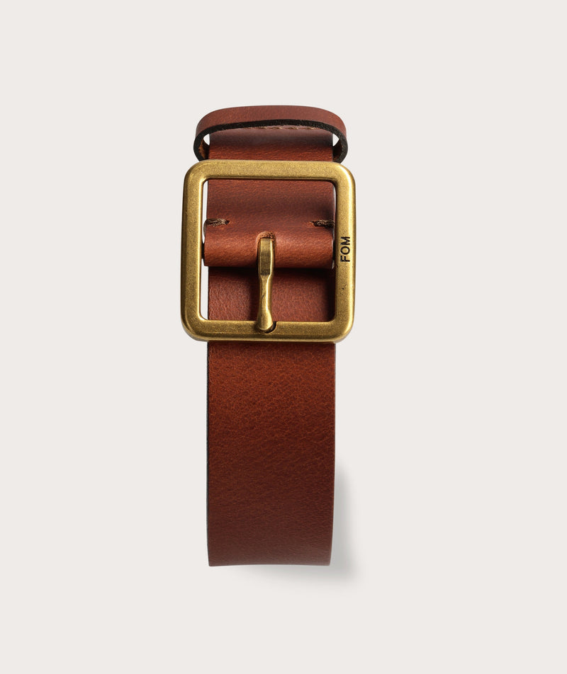 Mens Belt - Chestnut/ Brass Buckle