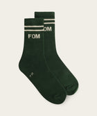 Socks Crew - Forest Green/ White FOM Stripes (Size 7-11)