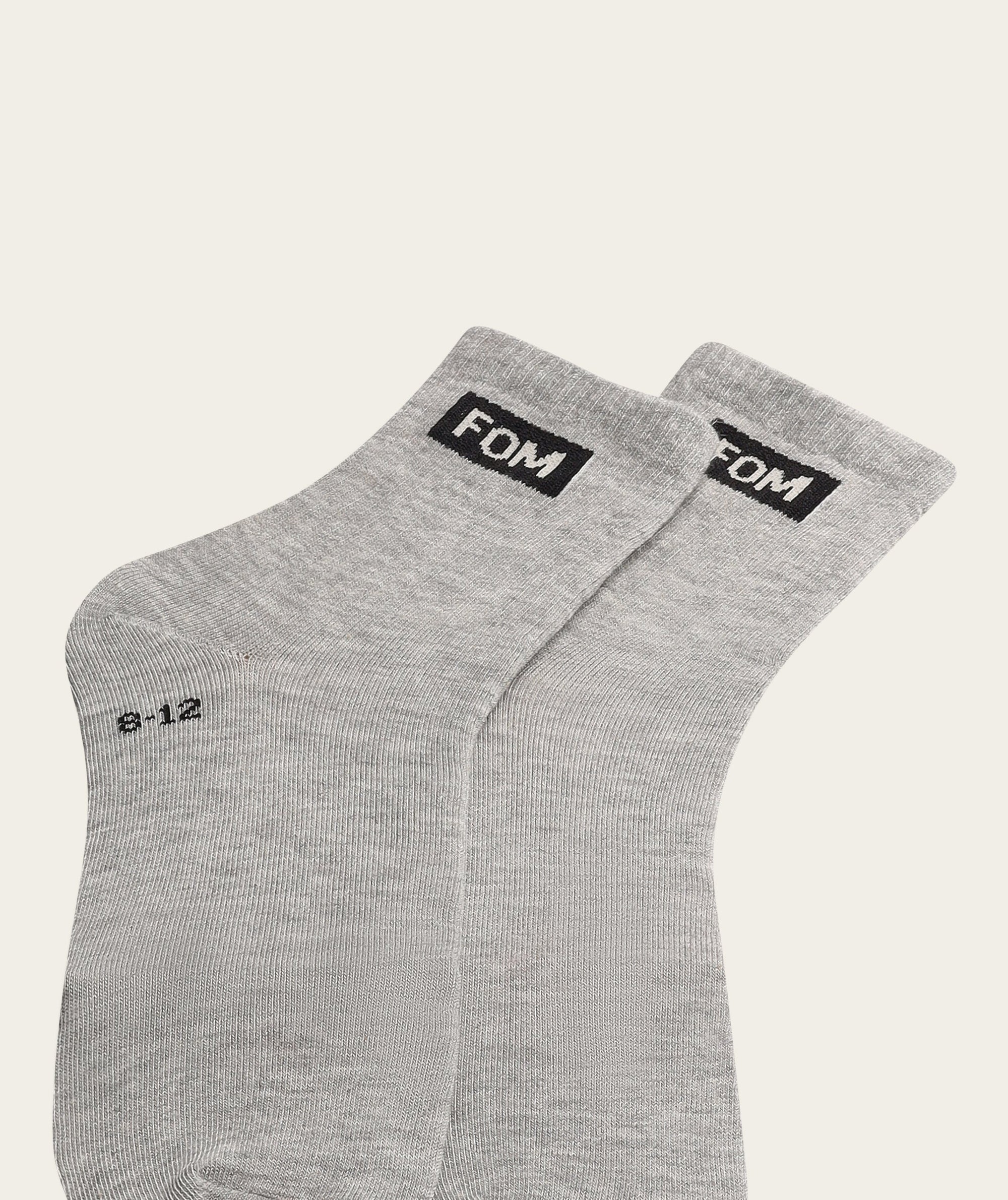 Socks Active Twin Pack - Grey Melange & Black (Size 8-12)