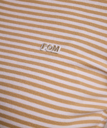 Ladies 1x1 Soft Rib Tee - X Stone Stripe