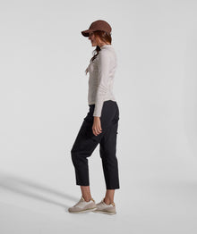 Ladies Slim Fit Turtle Neck Rib Top - Ivory
