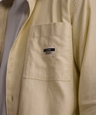 Mens Long Sleeve Cotton Twill Pocket Shirt - Ecru
