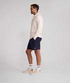 Mens Long Sleeve Honeycomb Golfer - Ivory