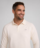 Mens Long Sleeve Honeycomb Golfer - Ivory