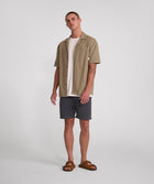 Mens Short Sleeve Textured Pocket Shirt - Lichen Green