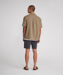 Mens Short Sleeve Textured Pocket Shirt - Lichen Green