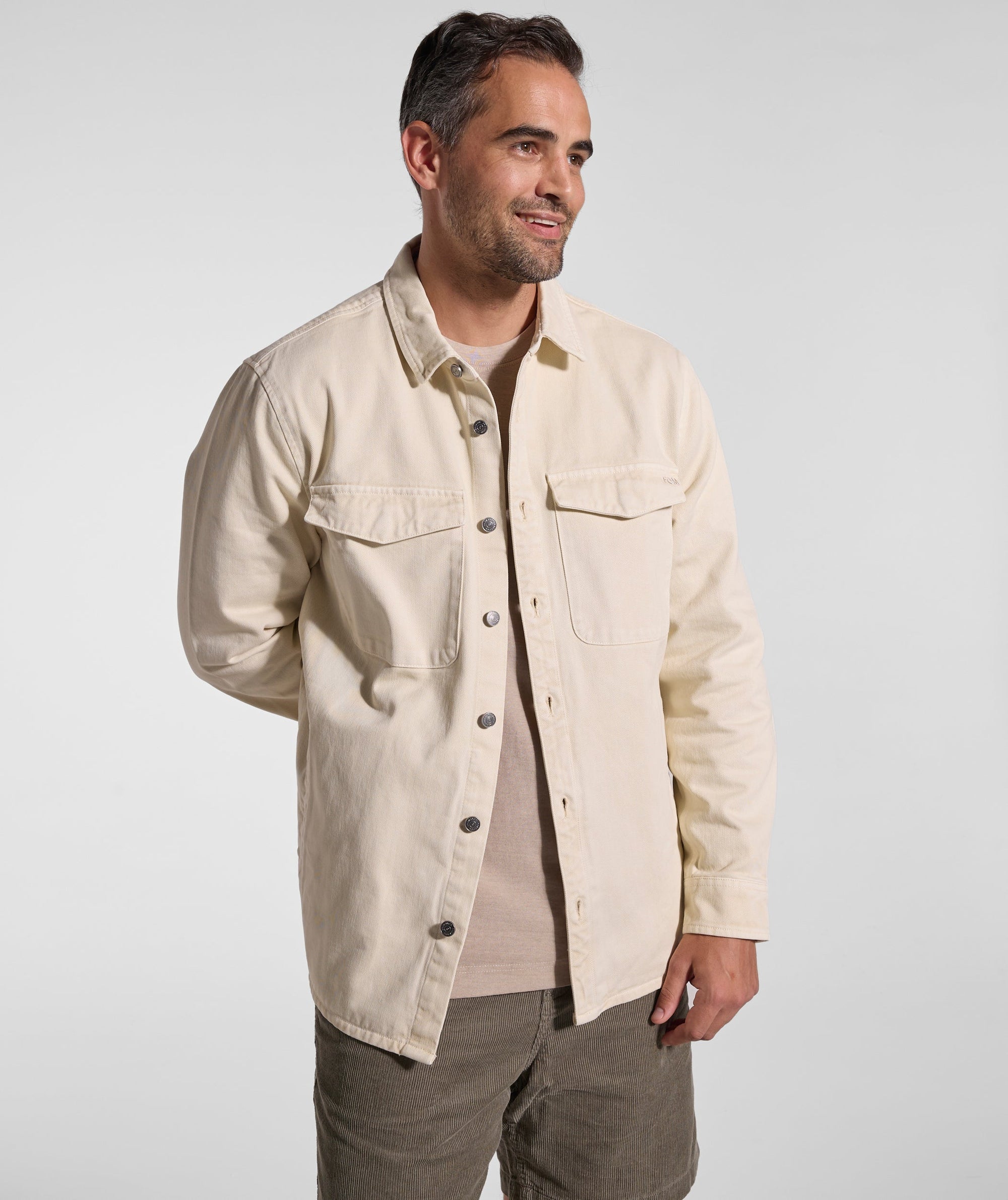 Mens Denim Jacket - Ecru