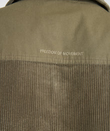 Mens Corduroy Overshirt - Olive Green