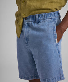 Mens Cotton Twill Shorts - Blue