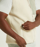 Mens Fleece Gilet - Ecru