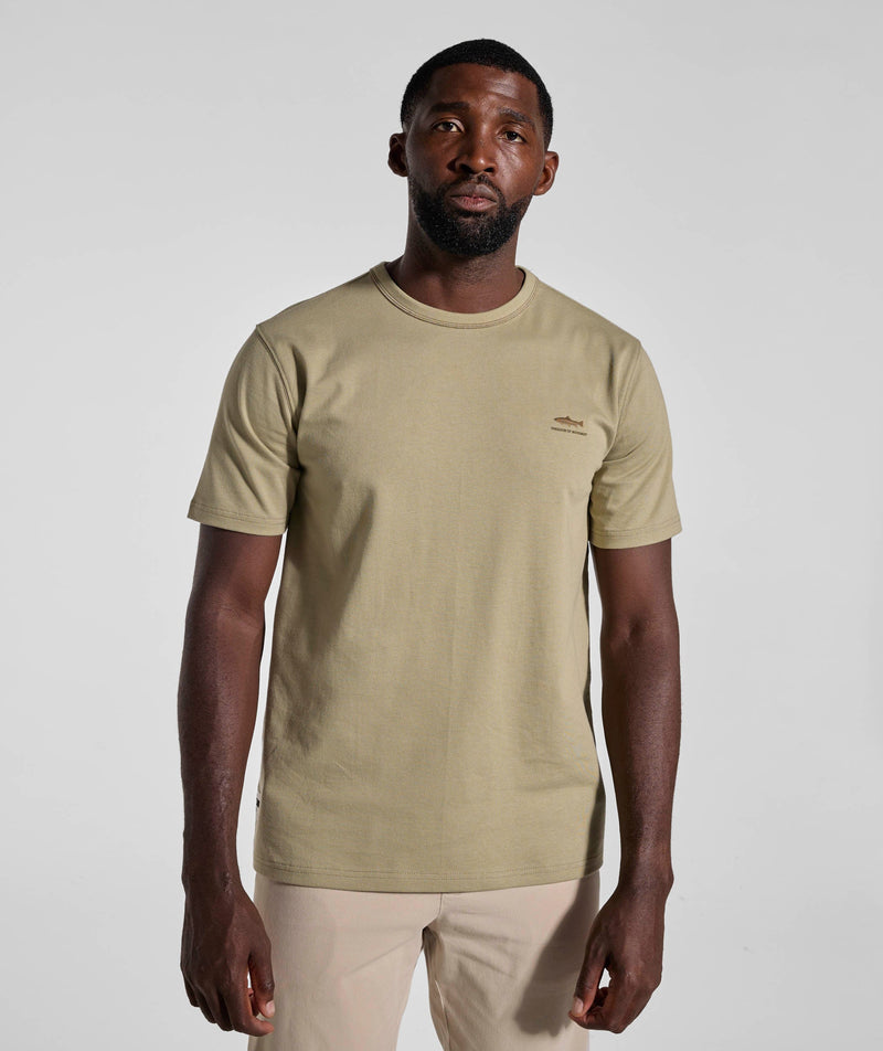 Mens Rainbow Trout Regular Tee - Creek Green